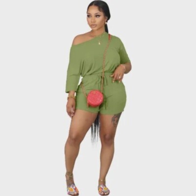 Dip Shoulder Side Pocket Cord Casual Two Piece Set-image