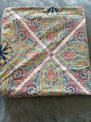 Pottery Barn PENELOPE MEDALLION Full/Queen Sized Duvet 100% Organic Cotton VGUC-image