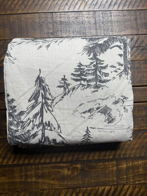 Pottery Barn King/Cal King Rustic Forest Duvet Cover 92
