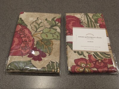 RARE Set of 2 Pottery Barn Amaya Palampore Standard Accent Shams NWOT (no tags)-image