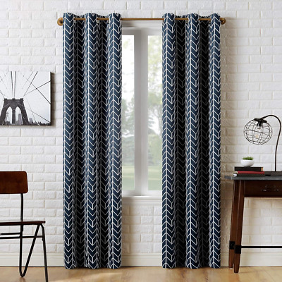 Sun Zero Kenwood Chevron Blackout Grommet Curtain Panel, 40