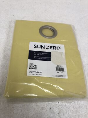 Sun zero Curtain 40in x 84in  Blackout Yellow-image