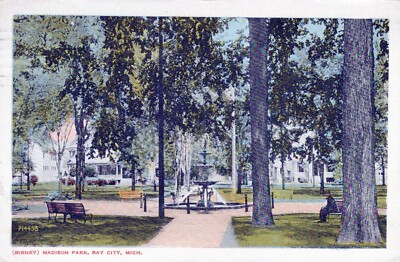 Birney Madison Park Bay City Michigan Postcard-image