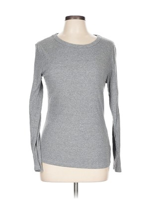 Dip Women Gray Long Sleeve T-Shirt L-image
