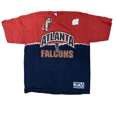Atlanta Falcons Vintage 1998 Tie Dye Dip Thumbs Up XL Red Black Shirt 24 x 31-image