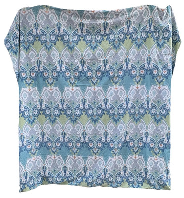 Pottery Barn Duvet Cover Cleary King Size 100% Organic Cotton Button Closure-image