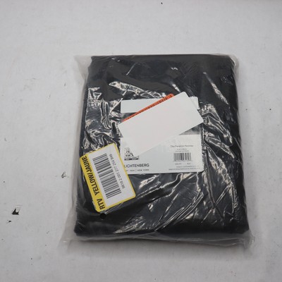 Sun Zero Black Solid Rod Pocket Room Darkening Curtain - 54 in. W x 84 in. L-image