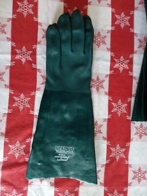 6418 'MEMPHIS' 18 GREEN PVC GLOVE, PREMIUM, DOUBLE DIPPED, 10 Pair-image