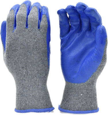 G & F Products 3108-10 String Knit Palm, Latex Dipped Work Gloves, Nitrile Coate-image