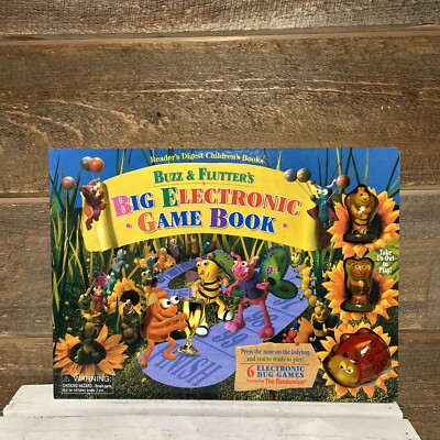 Buzz & Flutter's Big Electronic Game Book With Removable Bug-Shaped Game Pieces-image