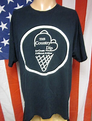 COUNTRY DIP Ma & Pa’s kettlecorn XL tee Delta ice-cream cone T shirt logo Ohio -image