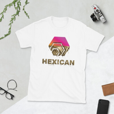 Hex Crypto Hexican Half Dipped in Gold Unisex T-Shirt FREE US SHIPPING-image