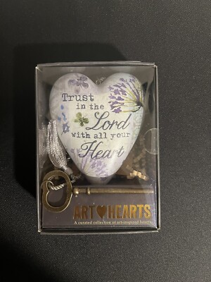 Demdaco Art Hearts Christine Adolph Trust In The Lord With All Your Heart w/ key-image
