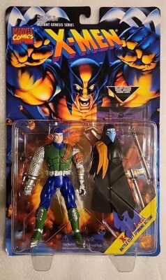 ToyBiz 1995 X-Men Mutant Genesis Series X-Cutioner Green Action Figure-image