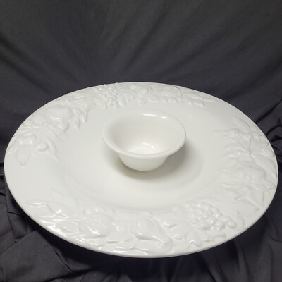 Large White Antica Fornace Chip And Dip Set (Italian)-image