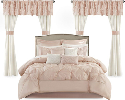 Essentials Room in a Bag Faux Silk Comforter Set-Luxe Diamond Tufting All Season-image