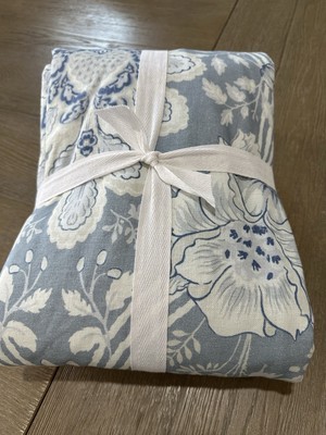 Pottery Barn Kravet Arboretum Full Queen Duvet Cover reversible-image