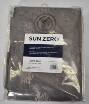 Sun Zero Elidah Medallion Bonded Velvet Thermal Total Blackout Grommet 1 Panel-image