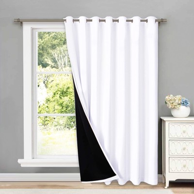 Full Shading Curtains for Patio Door, Super Heavy-Duty Thermal Backing Slidin...-image