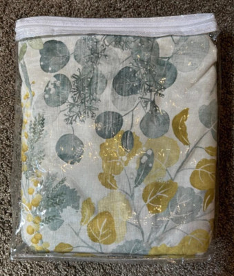 Pottery Barn Botanical Garden Organic Percale Full Queen Duvet Cover NEW-image