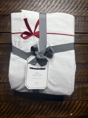Pottery Barn Monique Lhuillier Nell Sheet Set Queen New-image