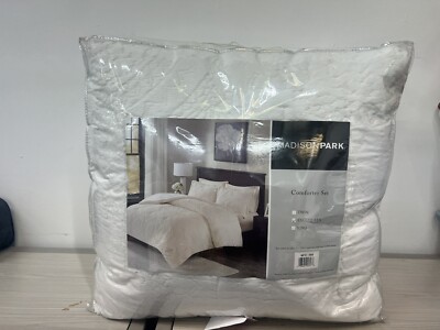 Madison Park Comforter Set Full/Queen 3-Piece Hypoallergenic Geometric Ivory-image