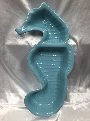 Cynthia Rowley Seahorse Divided Serving Dish  Tray Large Condiment  Chip & Dip-image