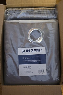 Sun Zero Beacon Woven Blackout  Grommet Curtain 6 Pack 52