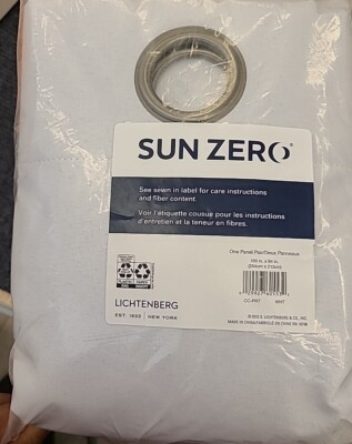 Sun Zero LICHTENBER Blackout 2 Curtain White Panel 100 X 84 in 100