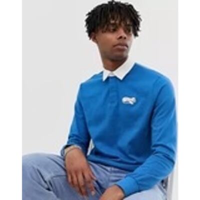 Rip N Dip RIPNTAIL | XL | long sleeve polo shirt in Blue and white rugby Men's -image