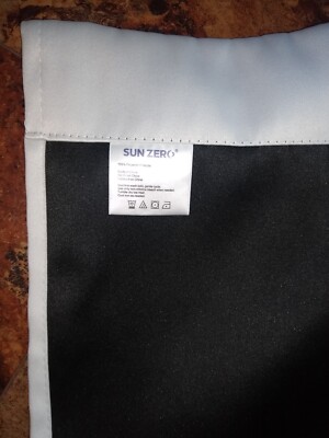 Sun Zero Blackout Thermal Curtain Panel- Silver Gray - 40”W X 62”L (1 Panel)-image