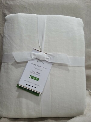 Pottery Barn Hemp Duvet COVER King Natural Undyed 2 King Shams-image