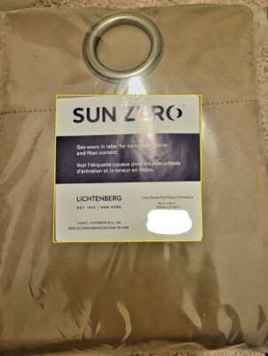 Light Brown panel curtains - pair of 80 in. x 84 in. Thermal/reduced light-image