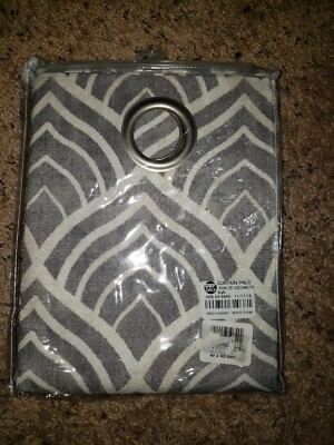 Sun Zero Clarke Geometric Print Textured Thermal Insulated Grommet Panel 40x 63