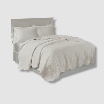 Madison Park White Reversible Quilt Set 3-Piece Full/Queen-image