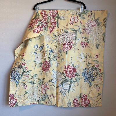 Pottery Barn Elodie Euro Shams (2) Yellow Floral 100% Cotton Pillowcases-image