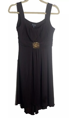 En Focus Studio Women's Brown Sweetheart Neck Straps Formal Dress Detail Sz 8-image