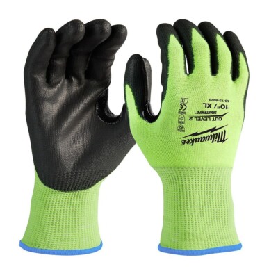 Milwaukee 48-73-8923B High Visibility Cut Level 2 Polyurethane Dipped Gloves-image