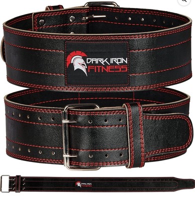 Dark Iron Fitness Dip Belt – Padded Leather Weight Lifting Belts Large 36-44 In.-image