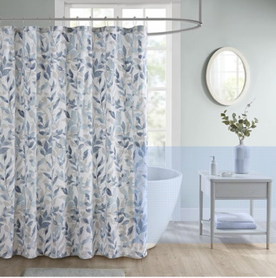 Madison Park Essentials Sofia Botanical Printed Shower Curtain-image