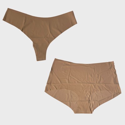 SKIMS Underwear Bundle Dipped Thong & Boyshort I Large Ochre Mid Rise Underwear -image