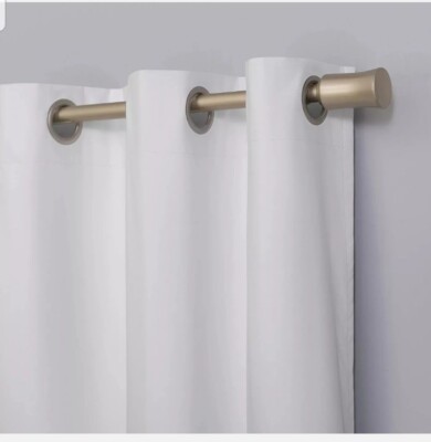 Sun Zero Harper Bright Vibes Grommet Top 100% Blackout Curtain Panel 40x84 White-image