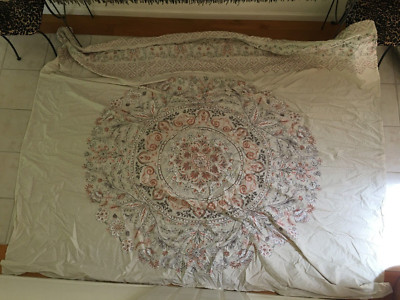 Madison Park Bed Duvet Cover ivory beige rust gray queen full 104x92 100% cotton-image