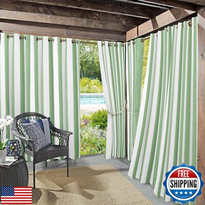 Sun Zero Valencia Cabana Stripe Indoor/Outdoor UV Protectant Energy Efficient-image
