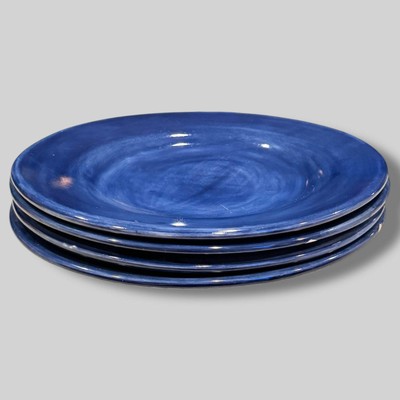 Pottery Barn Sausalito Blue Dinner Plates | 4 Pack | 12-Inch | Gently Used-image