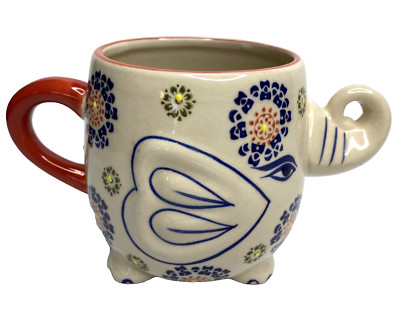Yokohama Studio Elephant Shaped Mug Hand Painted Oversized Cup-image