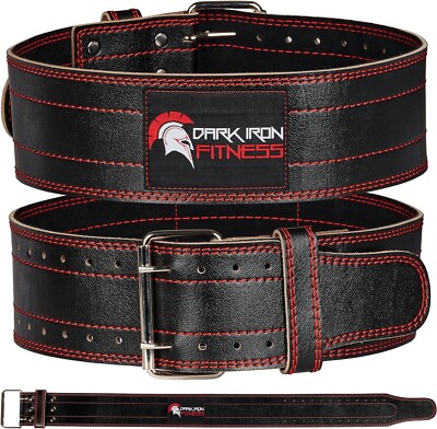 Dark Iron Fitness Dip Belt – Padded Leather Weight Lifting Belts XL 41-49in-image