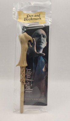 Universal Studios Harry Potter Lord Voldemort Wand Shaped Pen with Bookmark NEW-image