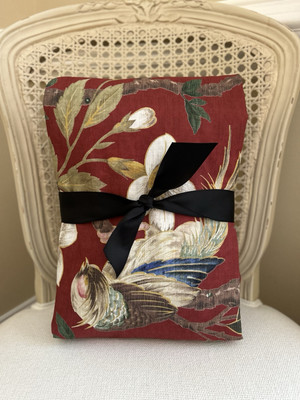 Pottery Barn Nola Songbird KING/CAL. KING Duvet Cover Red Multi NWOT OB-image