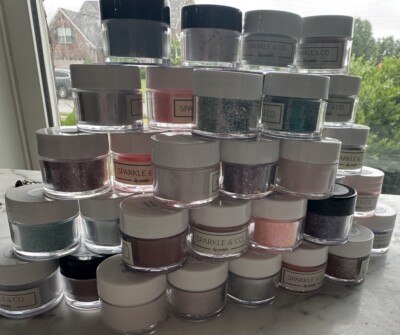 Large Lot Of Sparkle & Co Dip Powders, 49 Colors-image